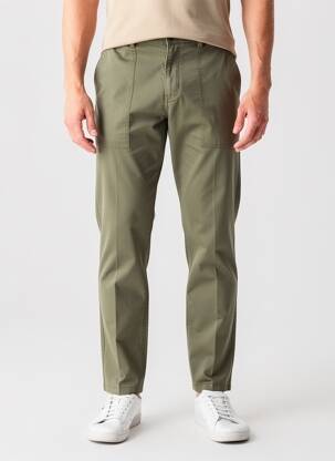 Pantalon chino elasticitate mărime normală verde IRON AND RESIN bărbat