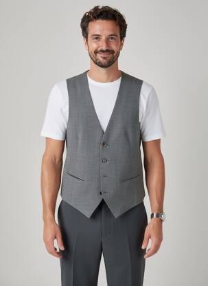 Vestă fără mâneci țesătură melanj gri PAL ZILERI bărbat