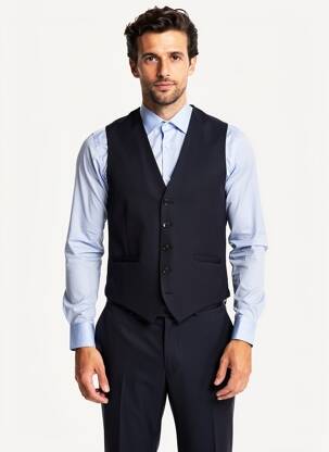 Vestă fără mâneci efect material satinat albastru PAUL SMITH bărbat