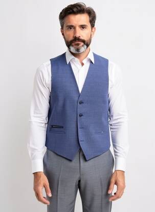 Vestă fără mâneci croială cambrată albastru HUGO BOSS bărbat