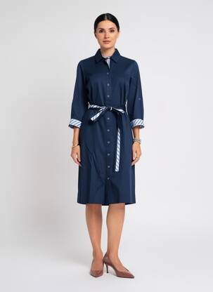 Rochie midi mâneci 3/4 mâneci 3/4 albastru BARILOCHE femeie