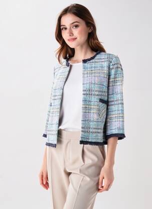 Jachete elegante buzunare albastru SISTTER femeie