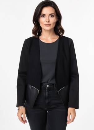 Jachete casual croială cambrată negru KALISSON femeie