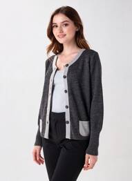 Vestă cu mâneci lungi elasticitate gri CHASSAGNARD femme