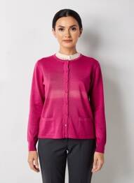 Vestă cu mâneci lungi elasticitate roz GEVANA femme
