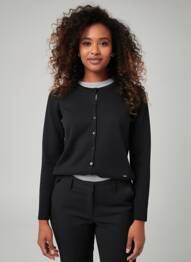 Vestă cu mâneci lungi elasticitate negru FELINO femme