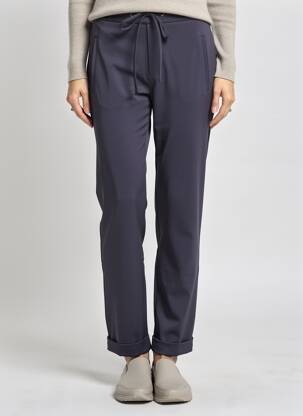 Pantalon slim talie elastică mărime normală albastru YEST femeie