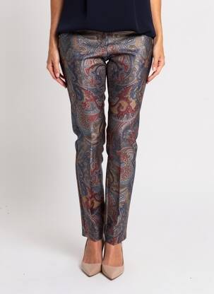 Pantalon slim țesătură poplin mărime normală gri RECOVER C.C. femeie