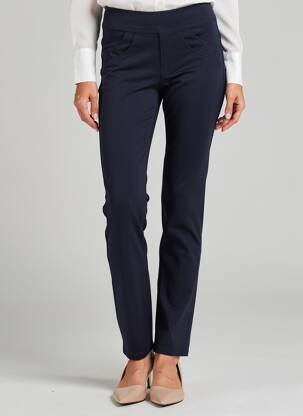 Jegging țesătură poplin mărime normală albastru QUATRE VINGT JOURS femeie