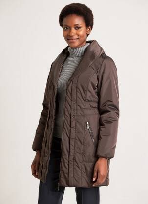 Parka finisaj interior dublat fără glugă maro BOCA BOKA femme