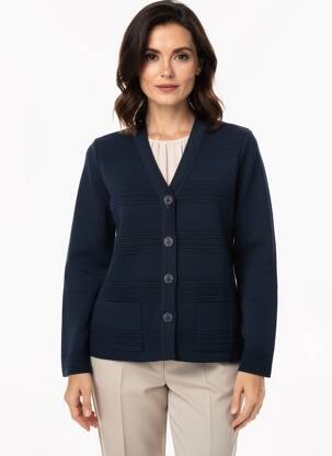 Vestă cu mâneci lungi croială cambrată albastru CHASSAGNARD femeie