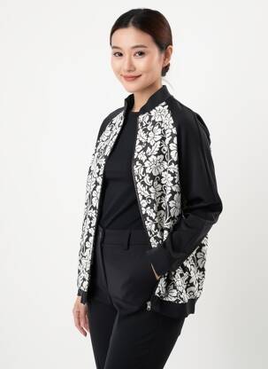 Jachete casual guler rotund negru SENORETTA femeie