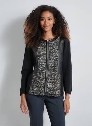 Jachete casual guler rotund negru BAGORAZ femeie