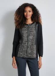 Jachete casual guler rotund negru BAGORAZ femme