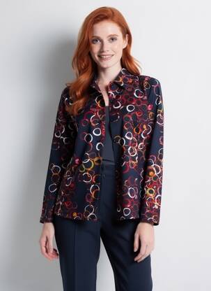 Jachete casual guler de bluză negru GEVANA femeie