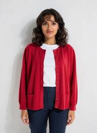 Vestă cu mâneci lungi croială cambrată roșu GEVANA femme