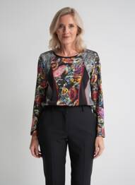 Tricou mâneci lungi mâneci lungi negru OLIVIER PHILIPS femme