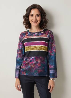 Pulover croială cambrată mâneci lungi negru KALISSON femeie
