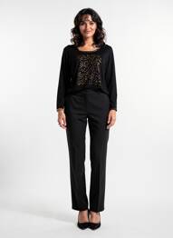 Tricou mâneci lungi mâneci lungi negru OLIVIER PHILIPS femme