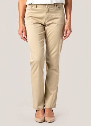 Pantalon slim elasticitate mărime normală bej COWEST femeie