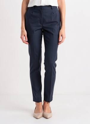 Pantalon slim talie elastică mărime normală albastru GEVANA femeie