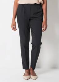Pantalon slim buzunare talie înaltă negru DESGASTE femme