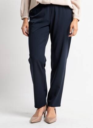 Pantalon slim talie elastică mărime normală albastru FELINO femeie