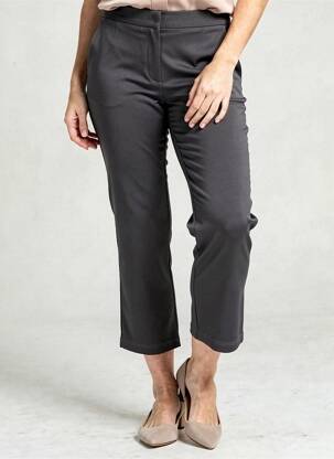 Pantalon 7/8 talie elastică mărime normală gri JANIRA femeie