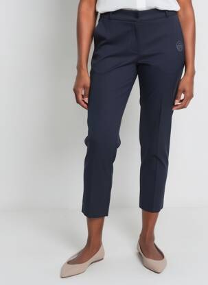 Pantalon 7/8 talie cu cleme mărime normală albastru BUGARRI femeie