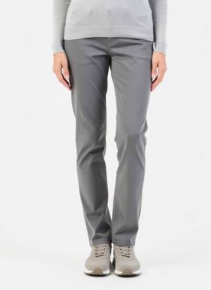 Pantalon slim țesătură poplin mărime normală gri DESGASTE femeie