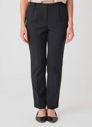 Pantalon slim talie elastică mărime normală negru GEVANA femeie