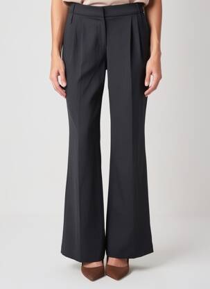 Pantalon evazat închidere cu fermoar sub clapetă cu cârlig talie înaltă gri CERRUTI 1881 femeie