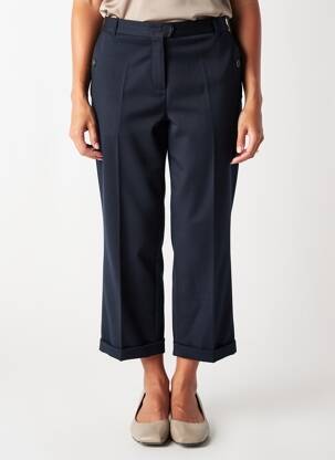Pantalon 7/8 talie cu cleme mărime normală albastru CAROLL femeie