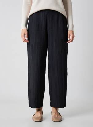 Pantalon drept talie cu cleme talie înaltă negru INDIES femeie