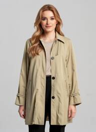 Trench țesătură poplin fără glugă verde RAMOSPORT femeie