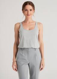 Maiou elasticitate fără mâneci gri H&M femme