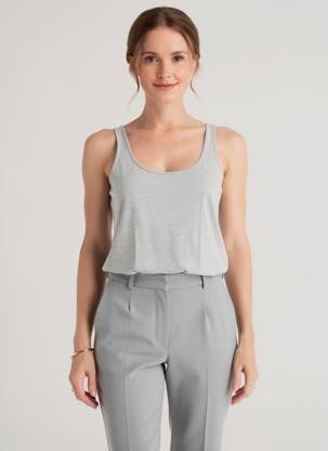 Maiou elasticitate fără mâneci gri H&M femme