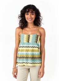 Top guler pătrat bretele subțiri verde H&M femme