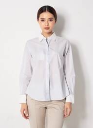 Cămașă croială cambrată mâneci lungi albastru DOLCE & GABBANA femme