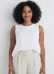 Top fără mâneci fără mâneci alb MAX MARA femme