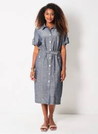 Rochie midi mâneci scurte mâneci scurte albastru GUY DUBOUIS femme