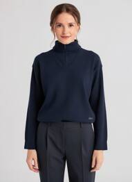 Pulover elasticitate mâneci lungi albastru LE LABOUREUR femeie
