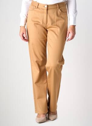 Pantalon drept elasticitate mărime normală maro CHRISTINE LAURE femeie