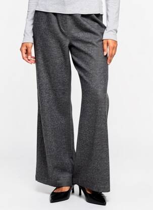 Pantalon larg buzunare mărime normală gri C'EST BEAU LA VIE femeie