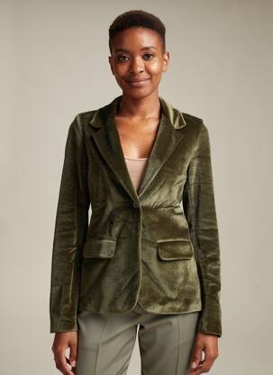 Sacou buzunare verde MAJESTIC FILATURES femeie