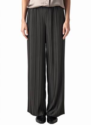 Pantalon drept talie elastică negru YAYA femeie