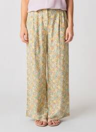 Pantalon evazat talie elastică galben INDI & COLD femme