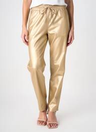 Pantalon slim talie elastică auriu OAKWOOD femme
