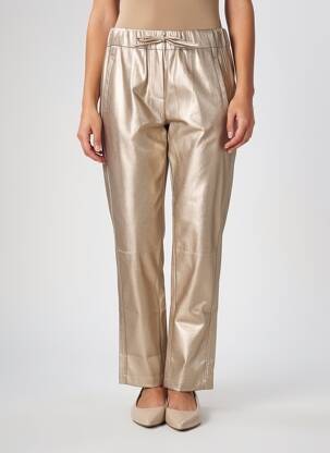 Pantalon slim talie elastică auriu CATNOIR femeie