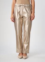 Pantalon slim talie elastică auriu CATNOIR femme